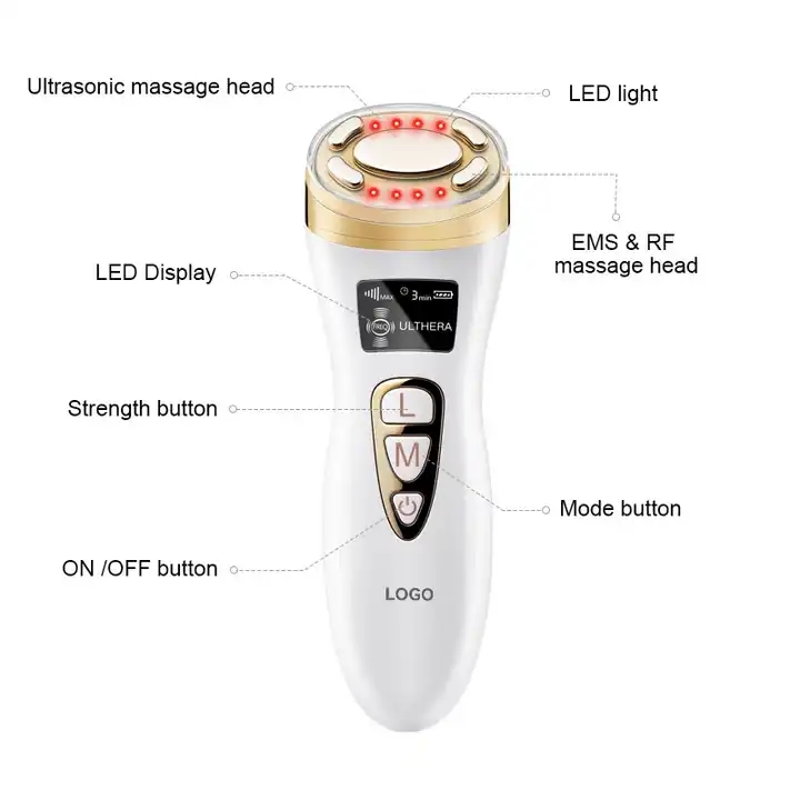 Skb - 1803 ultrasonido radiofrecuencia EMS guía el instrumento de belleza para el cuidado de la piel y el Envejecimiento 