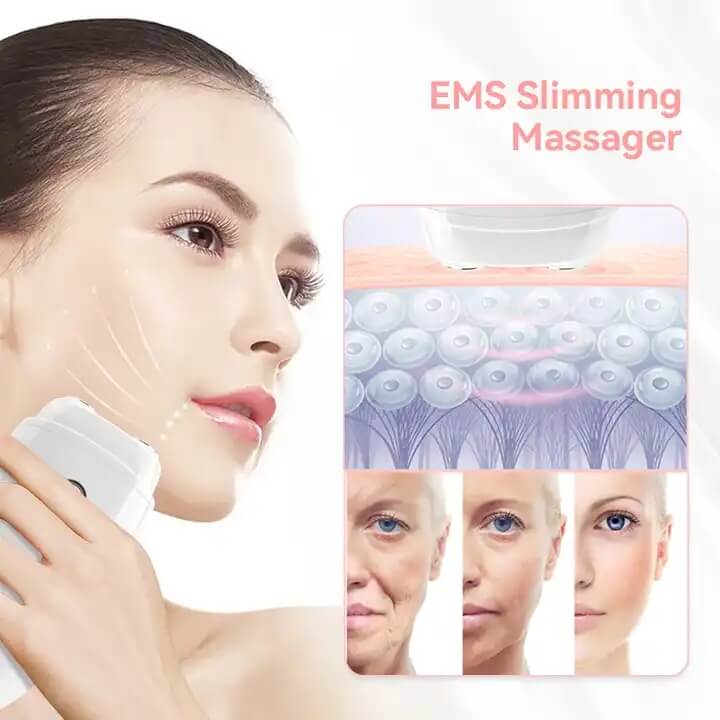 Skb - 1405 masajeador portátil de belleza facial EMS para adelgazar y apretar la piel con Fototerapia LED 